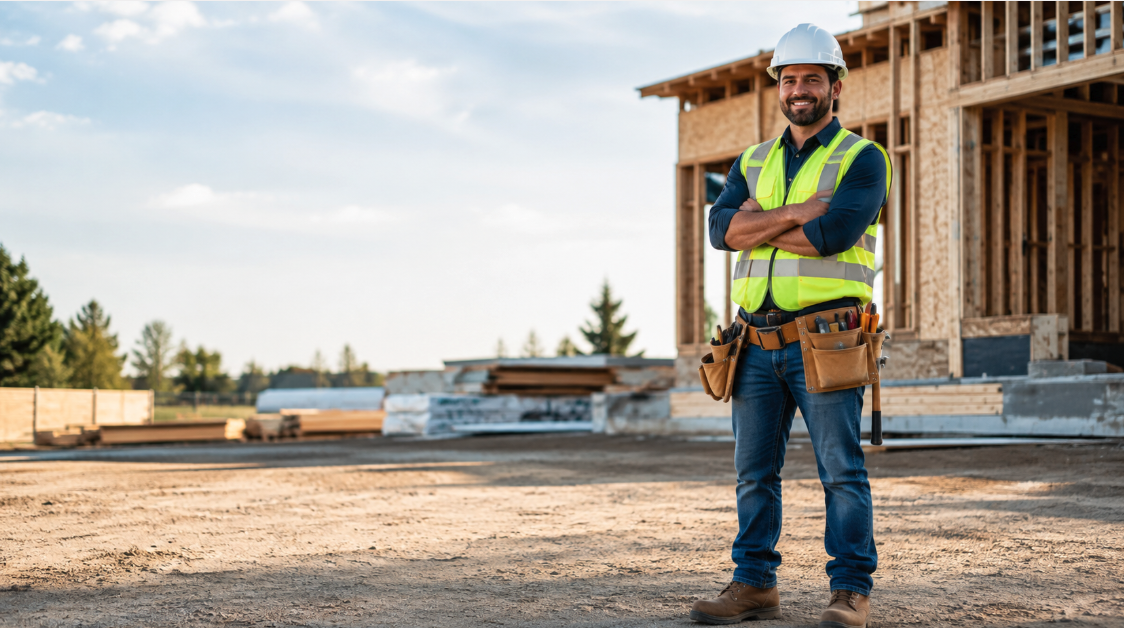 Contractor at a construction site